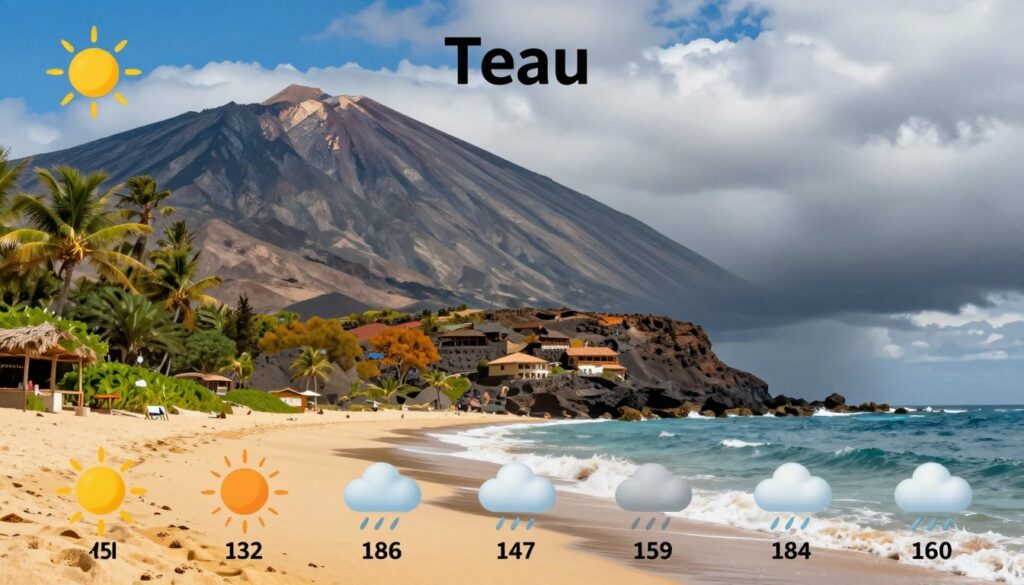 månad för månad väder Teneriffa