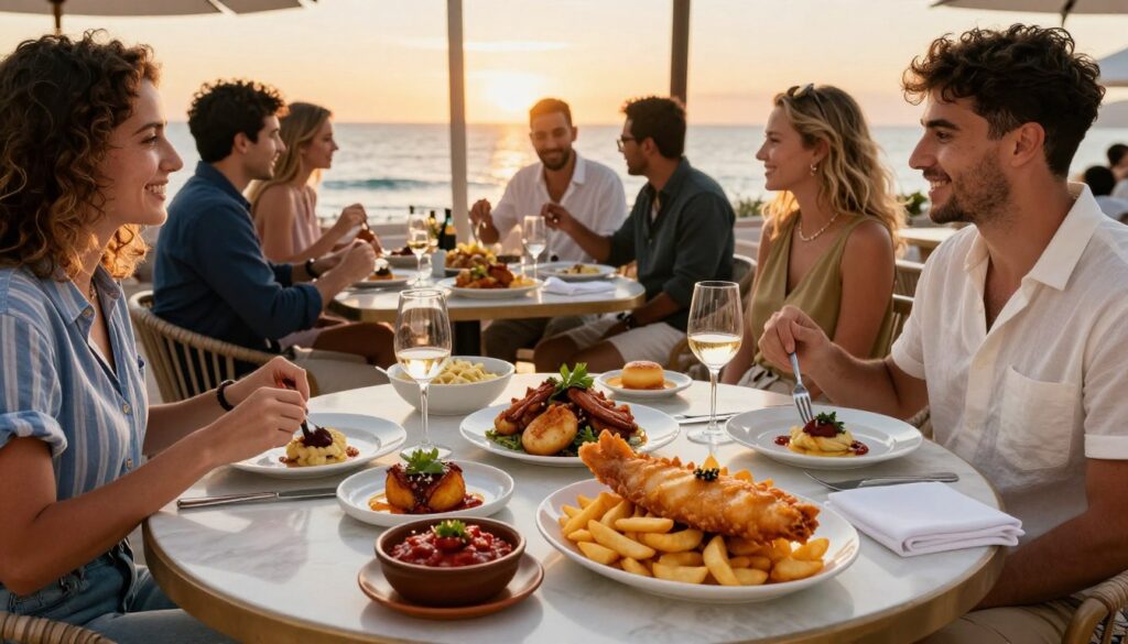 Internationella och lokala smaker i Playa las Americas